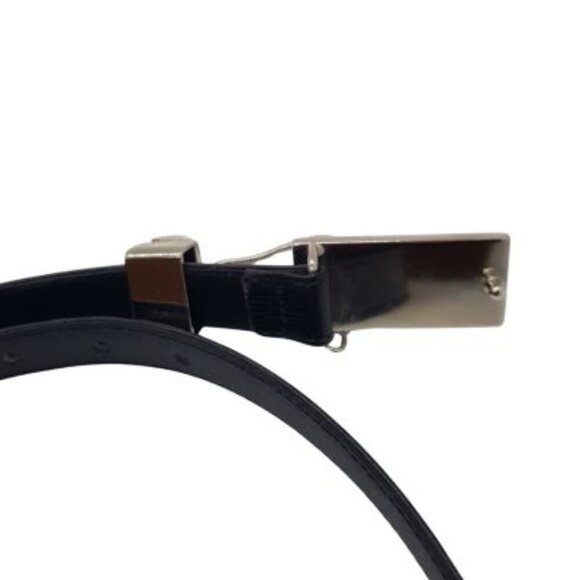 Rare Vintage 'Laurel' Leather Belt with a 2 Piece Sliding Buckle and Chain - Picture 4 of 6